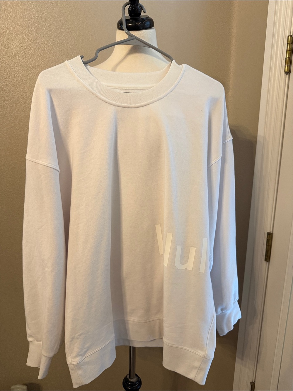 Lululemon White Oversized Crewneck Sweatshirt